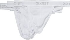 Трусы Cotton 3-Pack Thong 2(X)IST, цвет White New Logo 2xist