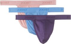 Трусы Cotton 3-Pack Thong 2(X)IST, цвет Tattoo/Top O The Morning/Pressed Rose 2xist