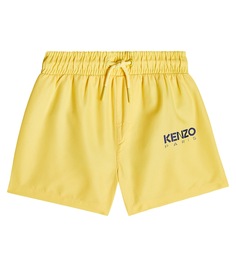 Детские плавки с логотипом Kenzo Kids, желтый