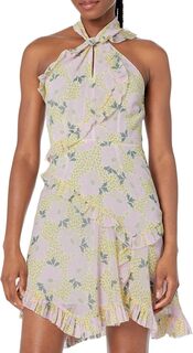 Мини-платье Suttonn с закрученным вырезом и оборками Ted Baker, цвет Light Yellow