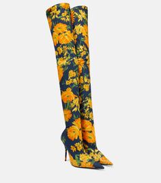 Ботинки-носки knife с цветочным принтом Balenciaga, мультиколор