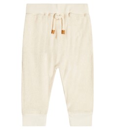 Детские хлопковые махровые спортивные штаны baby connor 1 + In The Family, бежевый
