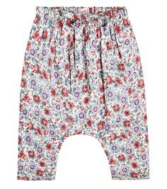 Хлопковые брюки baby alex с цветочным принтом La Coqueta, мультиколор