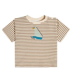 Хлопковая футболка в полоску baby cai Bonpoint, мультиколор