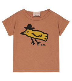 Детка, мистер. футболка с птичкой из хлопка Bobo Choses, коричневый