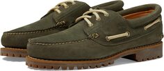 Кроссовки Authentics 3 Eye Classic Lug Timberland, цвет Dark Green Nubuck 1