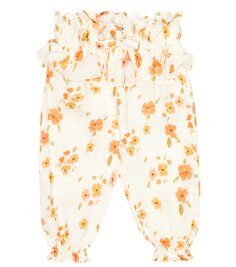 Детские хлопковые брюки с цветочным принтом fiorella The New Society, мультиколор