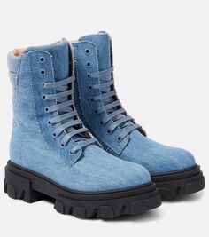 Джинсовые армейские ботинки gia 35 Gia Borghini, синий