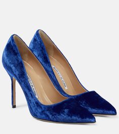 Бархатные туфли bb 105 Manolo Blahnik, синий