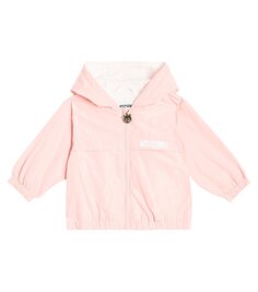 Детская куртка с принтом Moschino Kids, розовый