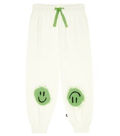 Спортивные брюки baby simeon из хлопкового джерси Molo, белый