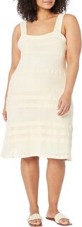 Полосатое трикотажное платье без рукавов больших размеров LAUREN Ralph Lauren, цвет Mascarpone Cream