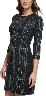 Платье-свитер с длинными рукавами DKNY, цвет Pine Multi