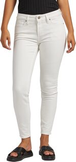 Джинсы Suki Mid-Rise Skinny Jeans L93136SWT630 Silver Jeans Co., цвет Off-White