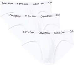 Хлопковые эластичные трусы на бедрах Calvin Klein Underwear, белый