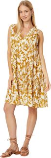 Flora - Многоярусное короткое платье с V-образным вырезом Elliott Lauren, цвет Dijon