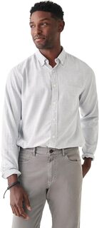 Оксфордская рубашка стрейч Faherty, цвет Classic Stripe 1