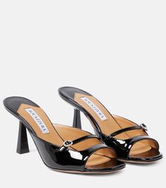 Туфли soul sister 75 из лакированной кожи Aquazzura, черный