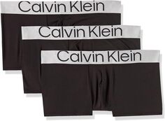 Трусики из экологически чистой стали с низкой посадкой, 3 шт. Calvin Klein Underwear, черный