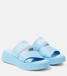 Шлепанцы mila с логотипом Chloé, синий Chloe