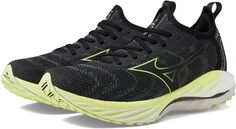 Кроссовки Wave Neo Wind Mizuno, цвет Undyed Black/Luminous