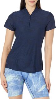 Жаккардовая рубашка-поло adidas, цвет Collegiate Navy