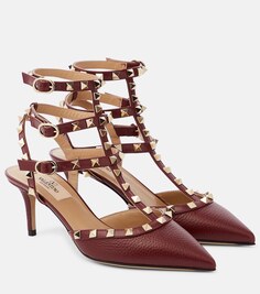 Кожаные туфли rockstud 65 Valentino Garavani, коричневый