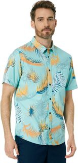 Рубашка Tropical Glitch Short Sleeve Woven Quiksilver, цвет Angel Blue Tropical Glitch