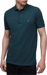 Рубашка-поло Reform Short Sleeve Polo AllSaints, цвет Jade Blue