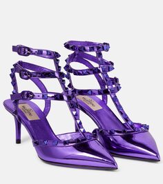 Лакированные туфли rockstud Valentino Garavani, фиолетовый