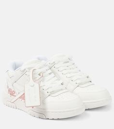 Кожаные кроссовки out of office Off-White, мультиколор