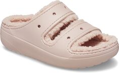 Сандалии на плоской подошве Classic Cozzzy Sandal Crocs, цвет Pink Clay