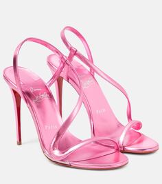 Кожаные сандалии rosalie 100 Christian Louboutin, розовый