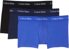 Хлопковые трусы-стрейч с низкой посадкой, 3 шт. Calvin Klein Underwear, черный
