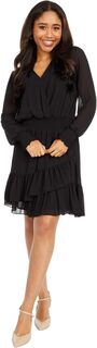 Однотонное платье с рюшами MICHAEL Michael Kors, черный