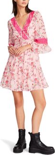 Платье из жоржета с принтом Bush Gardens Betsey Johnson, цвет Almond Blossom
