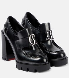 Туфли-лоферы cl moc lug alta 100 Christian Louboutin, черный