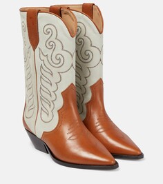 Кожаные ботинки duerto с вышивкой Isabel Marant, коричневый
