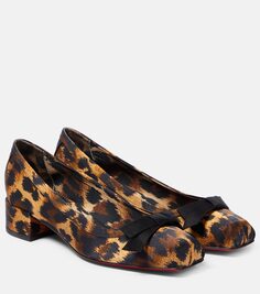 Туфли mamaflirt с леопардовым принтом Christian Louboutin, коричневый