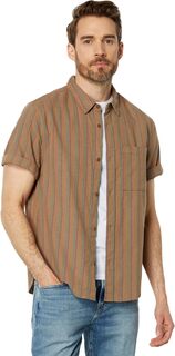 Легкая рубашка с коротким рукавом – хлопок, конопля Madewell, цвет Bradley Stripe Driftwood