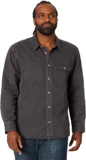 Рабочая рубашка, окрашенная в готовом виде Madewell, цвет Black Coal