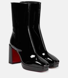 Лакированные ботильоны alleo 90 Christian Louboutin, черный