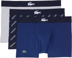 Трусы Trunks 3-Pack Casual Lifestyle Lacoste, цвет Navy Blue/White/Silver Chine