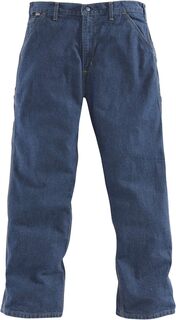 Джинсы Big &amp; Tall Flame-Resistant Signature Denim Dungarees Carhartt, цвет Denim