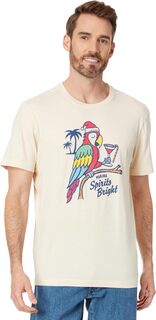 Футболка Holiday Parrot с короткими рукавами Crusher Life is Good, цвет Putty White