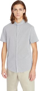 Рубашка на пуговицах из эластичного хлопка Armani Exchange, цвет White/Navy Ued Trian