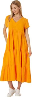 Gauze - Платье с короткими рукавами и V-образным вырезом Elliott Lauren, цвет Nectarine