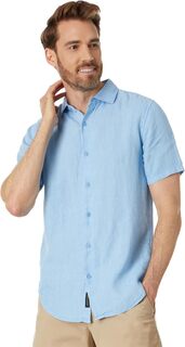 Повседневная льняная рубашка с коротким рукавом Studios Superdry, цвет Seafoam Blue