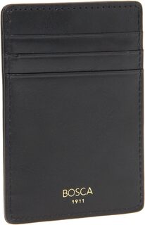Коллекция Old Leather — роскошный кошелек с передним карманом Bosca, черная кожа