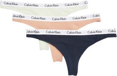 Комплект стрингов «Карусель», 3 шт. Calvin Klein Underwear, цвет Canary Green/Stone Grey/Blueberry